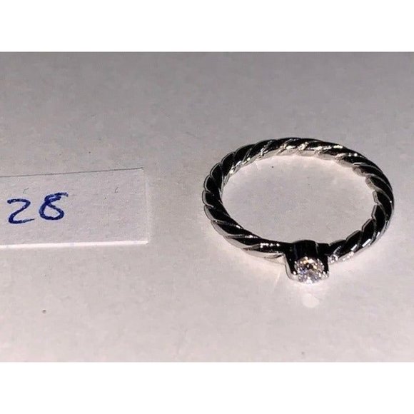 Silver tone ring size 5 - Picture 2 of 5